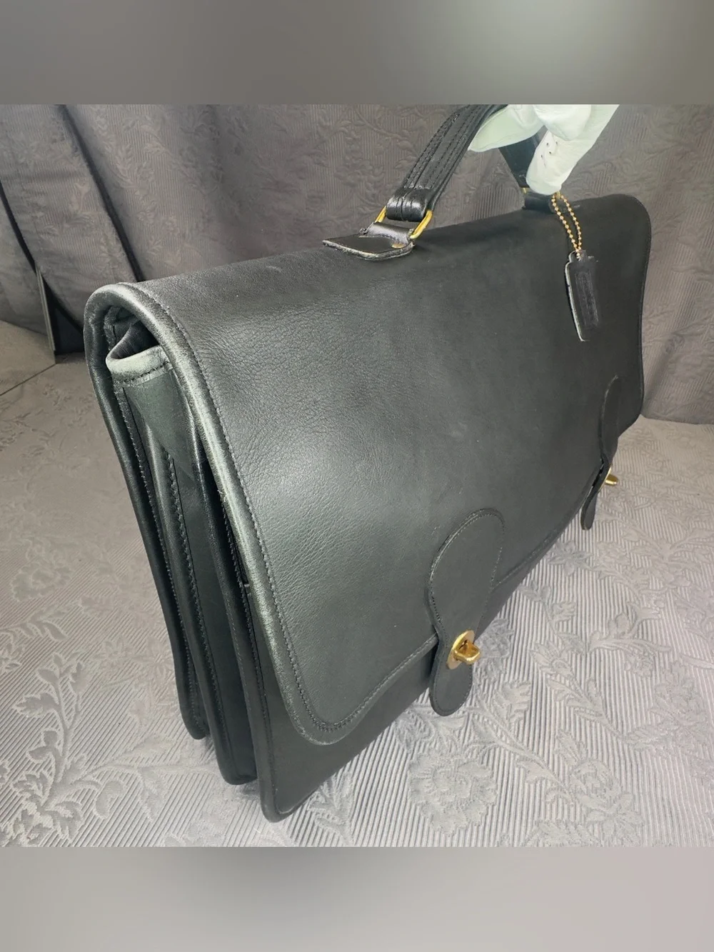 Coach Vintage Full Grain Leather Made in NYC Handbag Briefcase